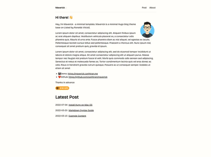 screenshot of Maverick