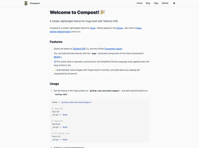 screenshot of Compost