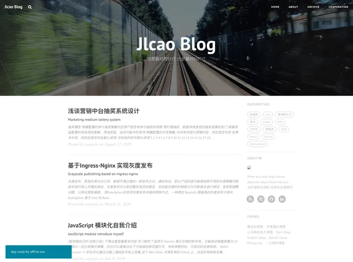 screenshot of Caojiele.github.io