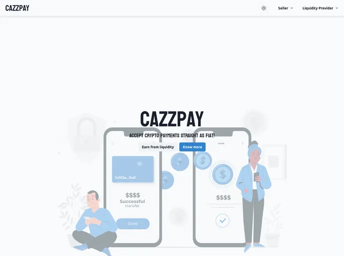 screenshot of Cazzpay