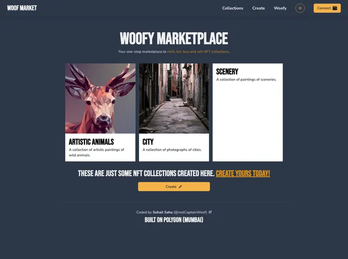 screenshot of Woofy Market