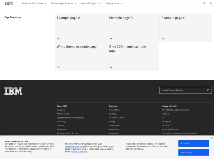 screenshot of Carbon For Ibm Dotcom Nextjs Test