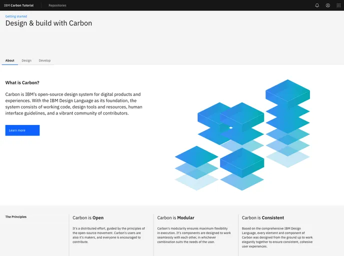 screenshot of Carbon Tutorial Nextjs