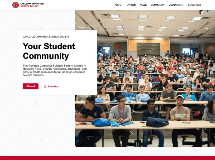 screenshot of Website