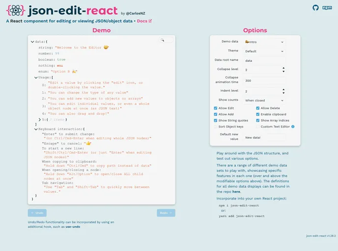 Json Edit React