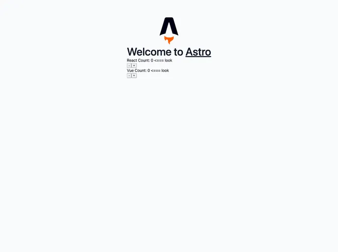 Astro React Vue Demo