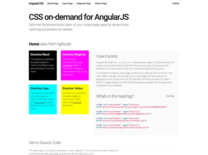 screenshot of Angular Css