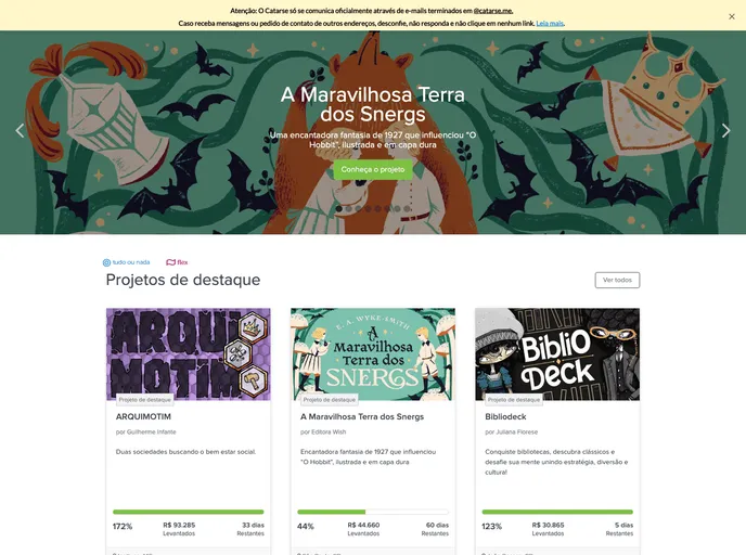 screenshot of Catarse