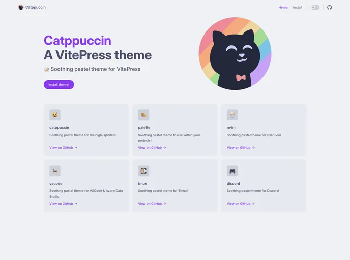 screenshot of Vitepress