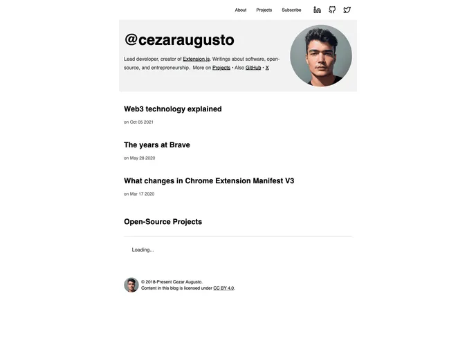 screenshot of Cezaraugusto.com