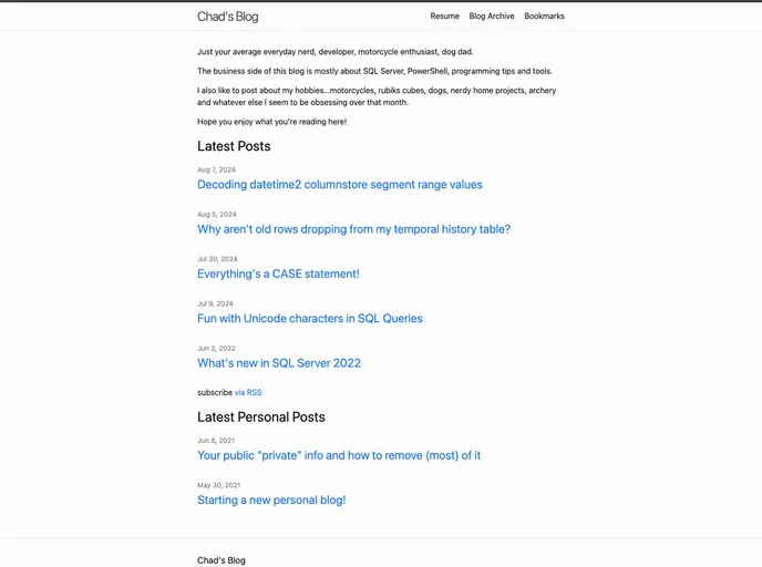 screenshot of Chadbaldwin.github.io