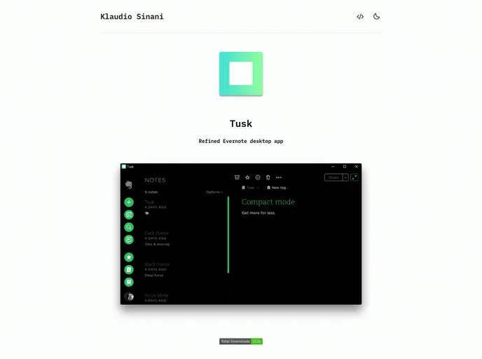 screenshot of Tusk