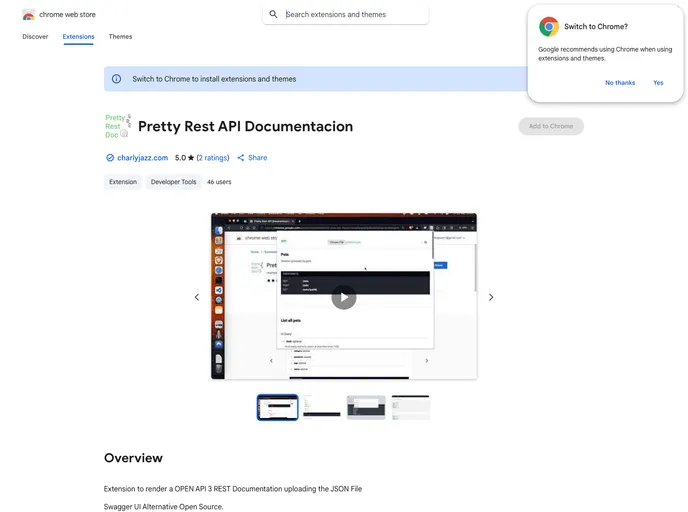 screenshot of Prettyrestdoc