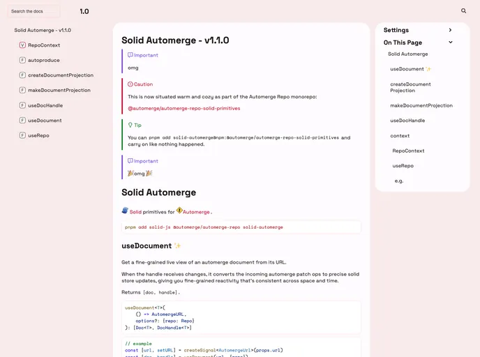 screenshot of Solid Automerge