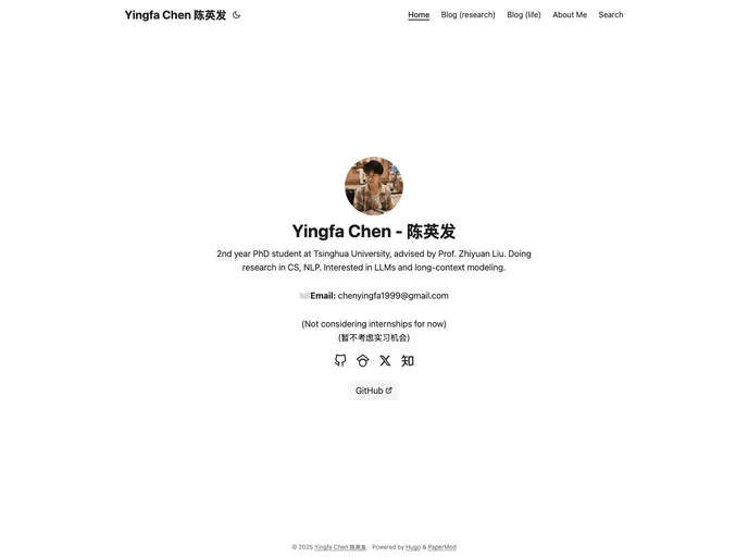screenshot of Hexo Theme Fengye