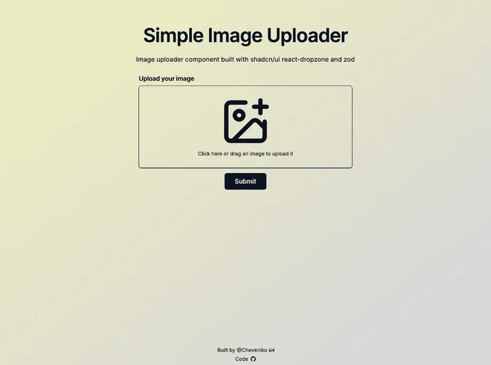 screenshot of Simple Image Uploader