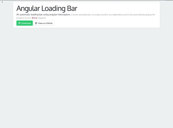 screenshot of Angular Loading Bar