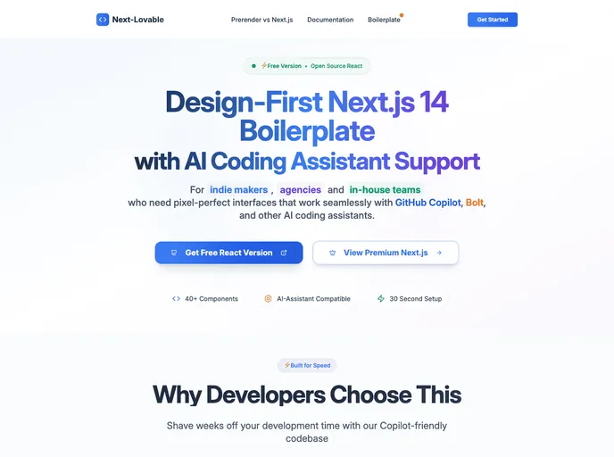 screenshot of Lovable Boilerplate