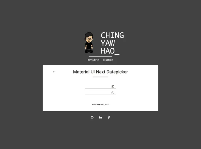 screenshot of Material UI Next Pickers