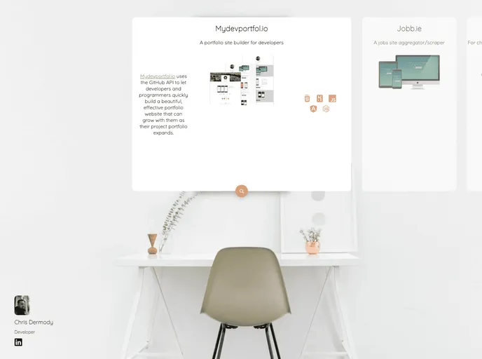 screenshot of Deskportfolio
