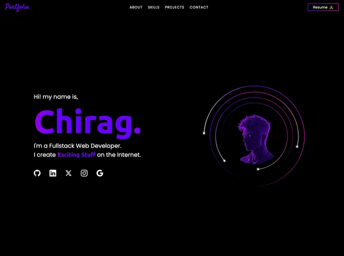 screenshot of Portfolio