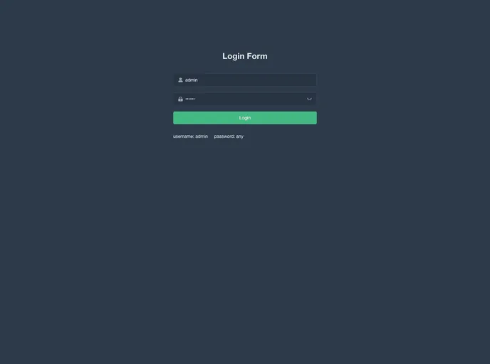 screenshot of Vue Admin