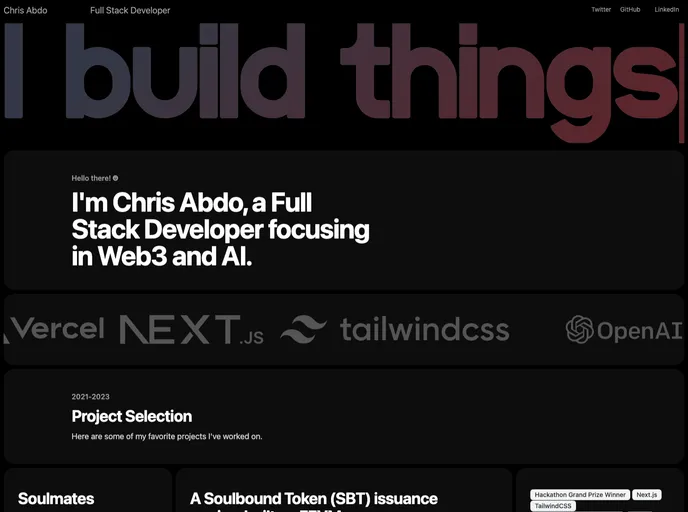 screenshot of Portfolio