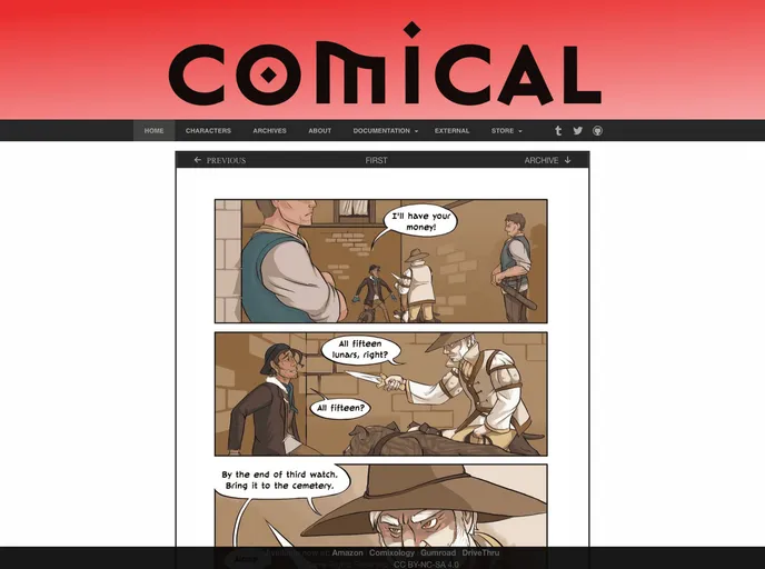 screenshot of Comical Jekyll Theme