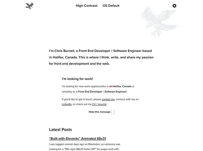 screenshot of Chrisburnell.com