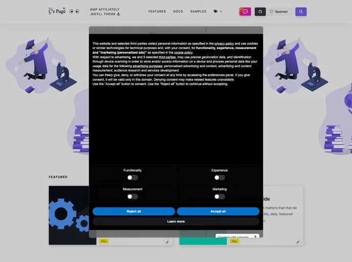 screenshot of Amp Affiliately Jekyll Theme