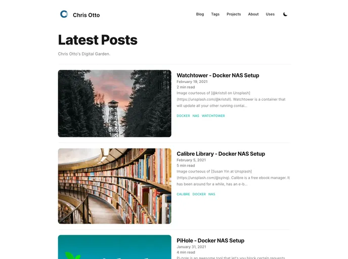 screenshot of Chrisottodev