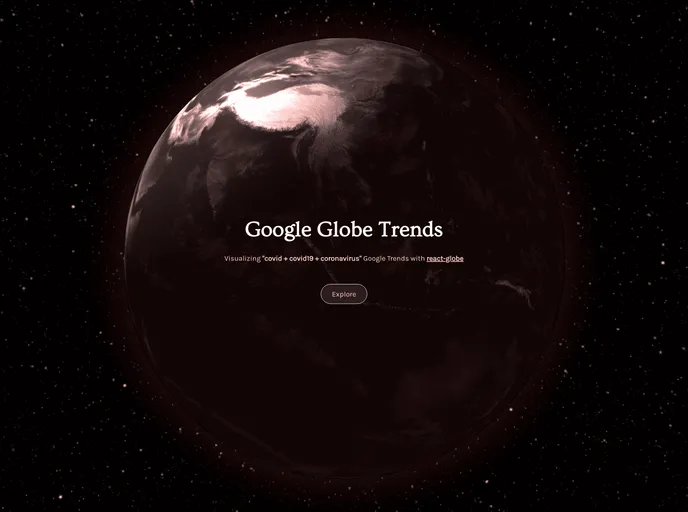 screenshot of Google Globe Trends