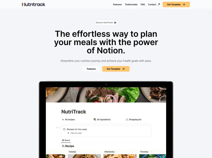 screenshot of Astro Nutritrack