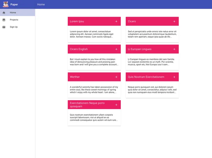 screenshot of Ember Paper Start