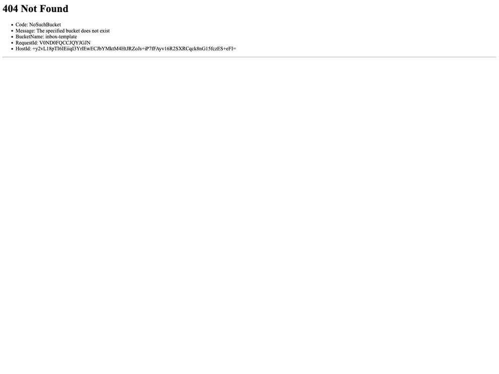 screenshot of Inbox Template
