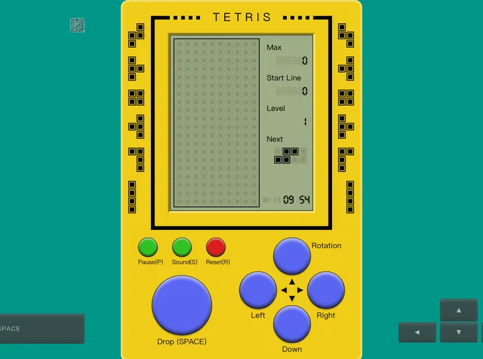 screenshot of React Tetris