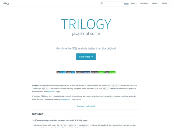 screenshot of Trilogy