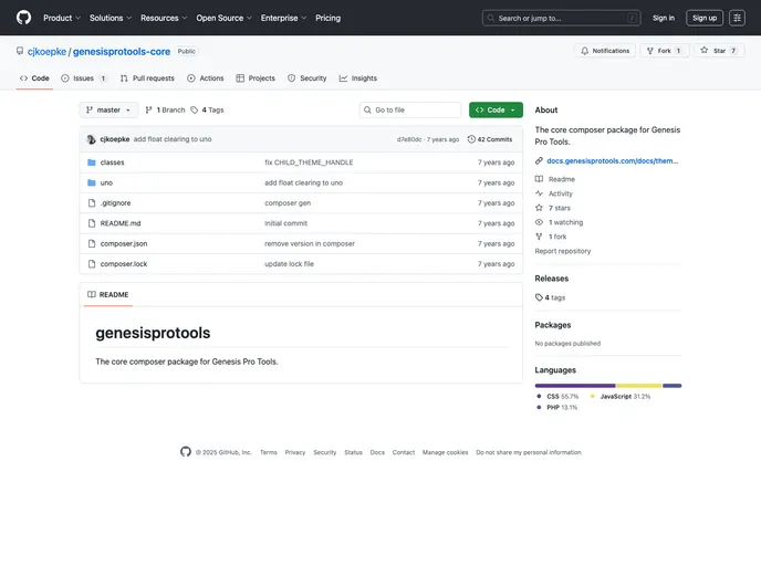 screenshot of Genesis Starter Theme