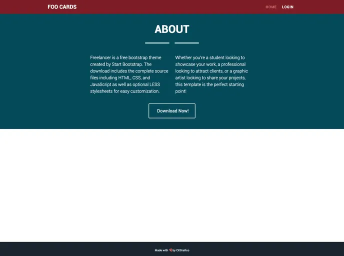 screenshot of FooCards Nuxt