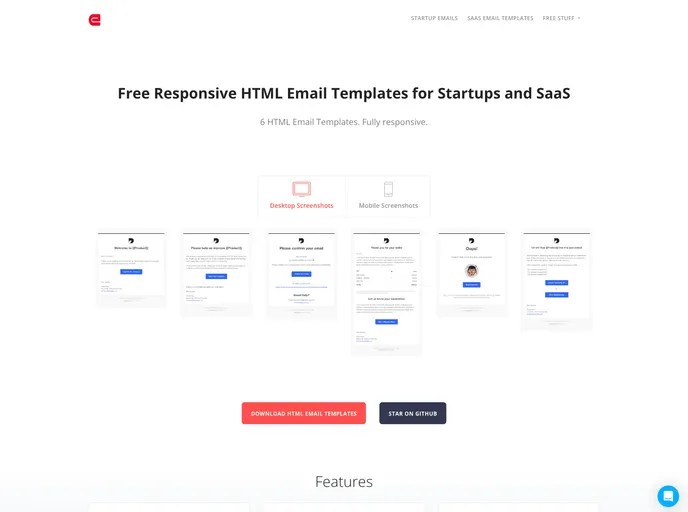 screenshot of Responsive Html Email Templates