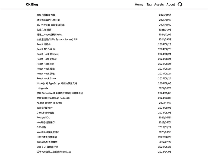 screenshot of Ckvv.github.io