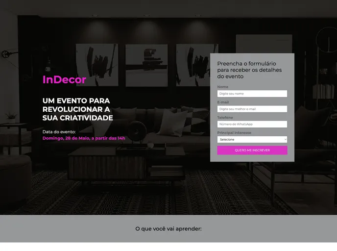 screenshot of Landing_indecor