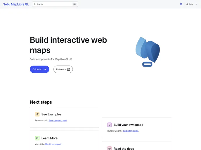 screenshot of Solidjs Maplibre Gl