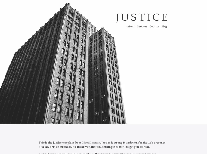 screenshot of Justice Jekyll Bookshop Template