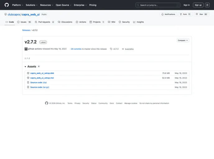Capra_web_ui screenshot
