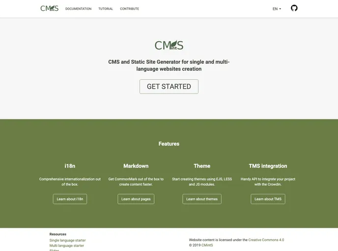 screenshot of Cmints