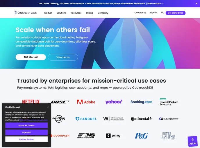screenshot of Django Cockroachdb