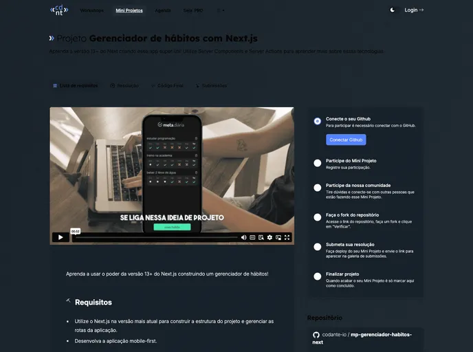 screenshot of Mp Gerenciador Habitos Next
