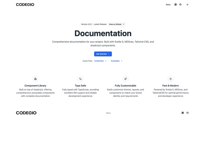 Svelte Docs Starter screenshot