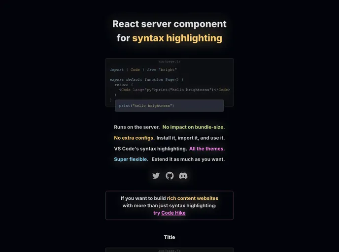 screenshot of Bright